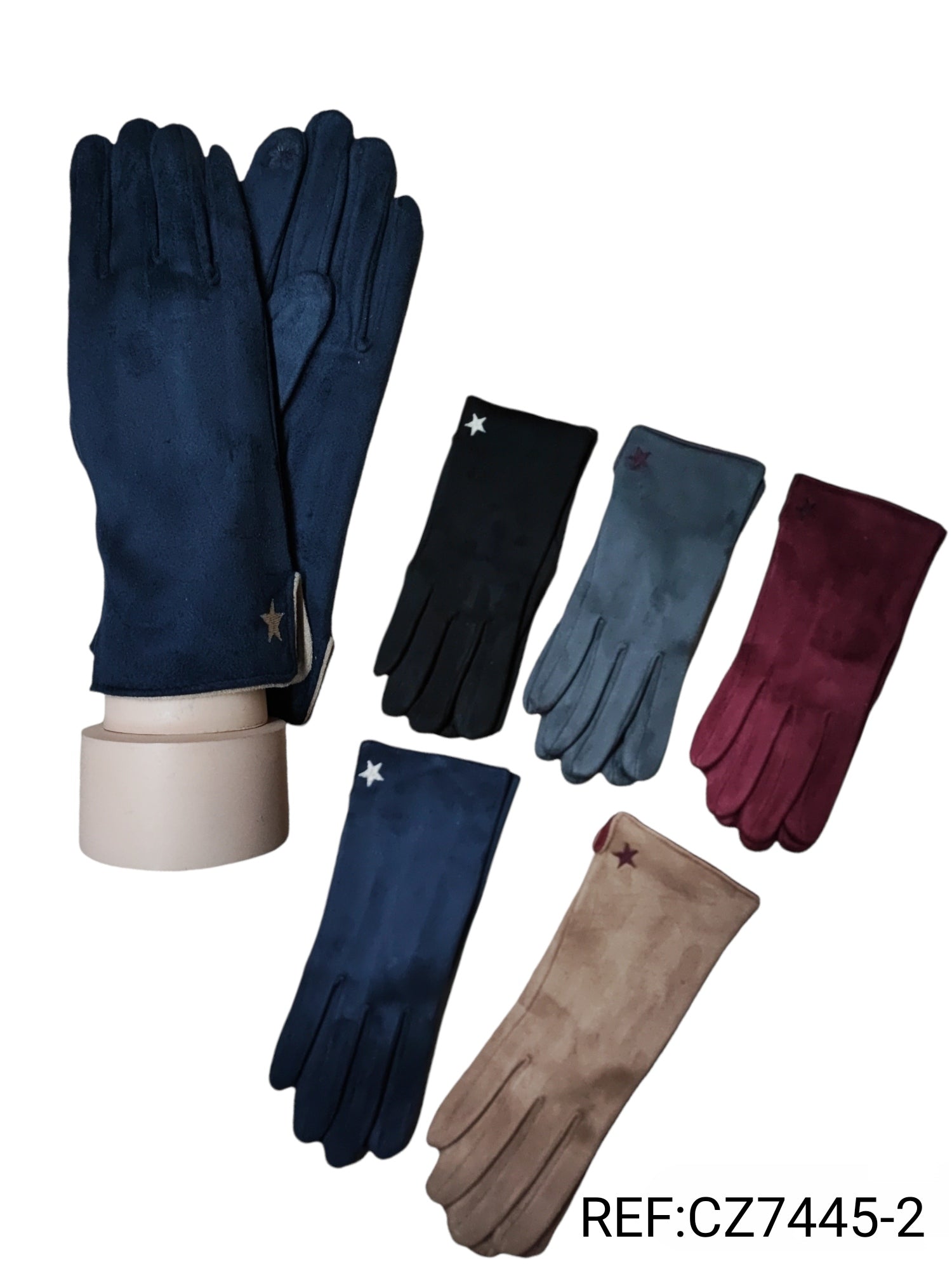 Gants tactiles motif étoiles (x12)