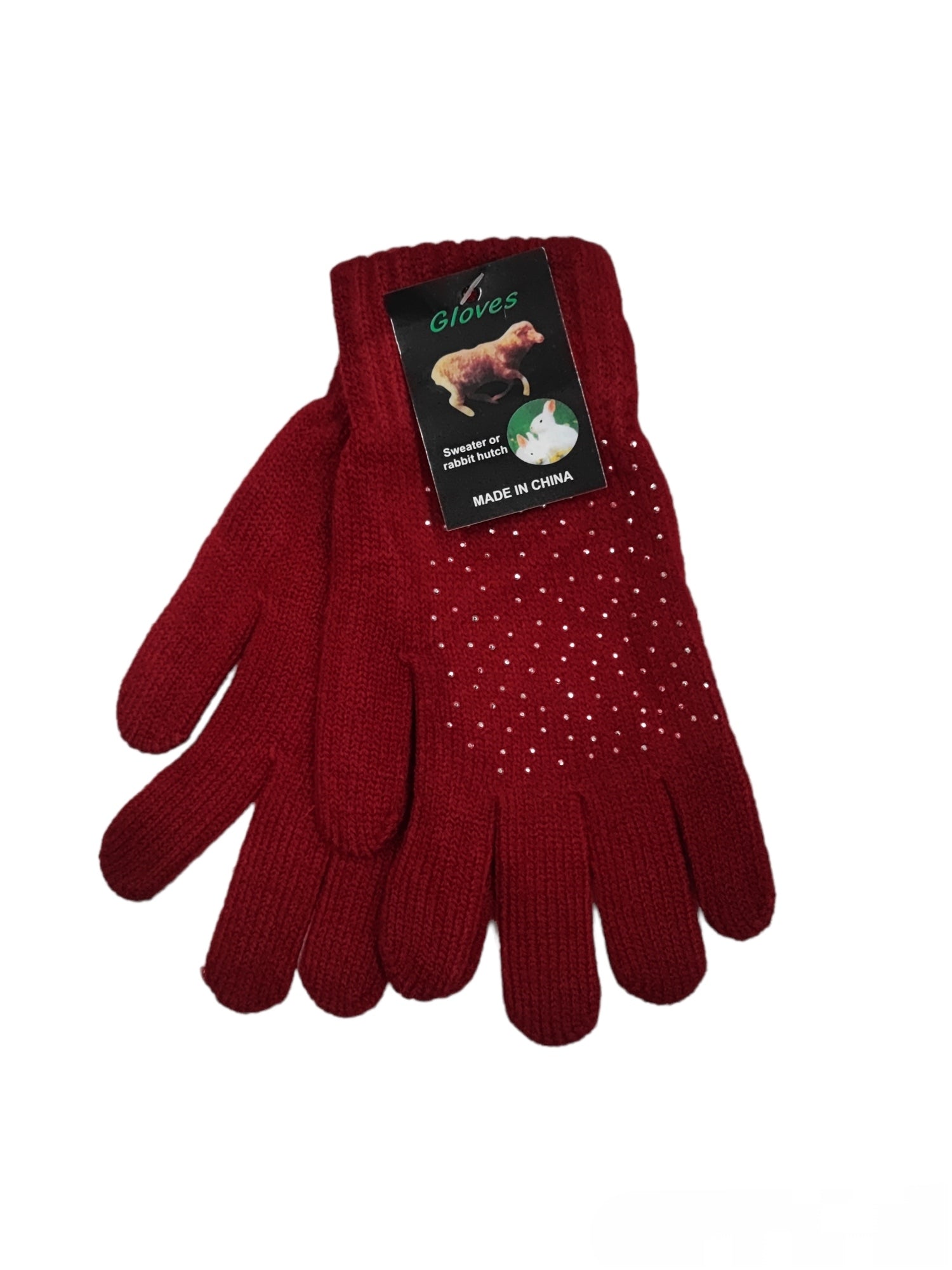 Gants Femme motif strass (x12)