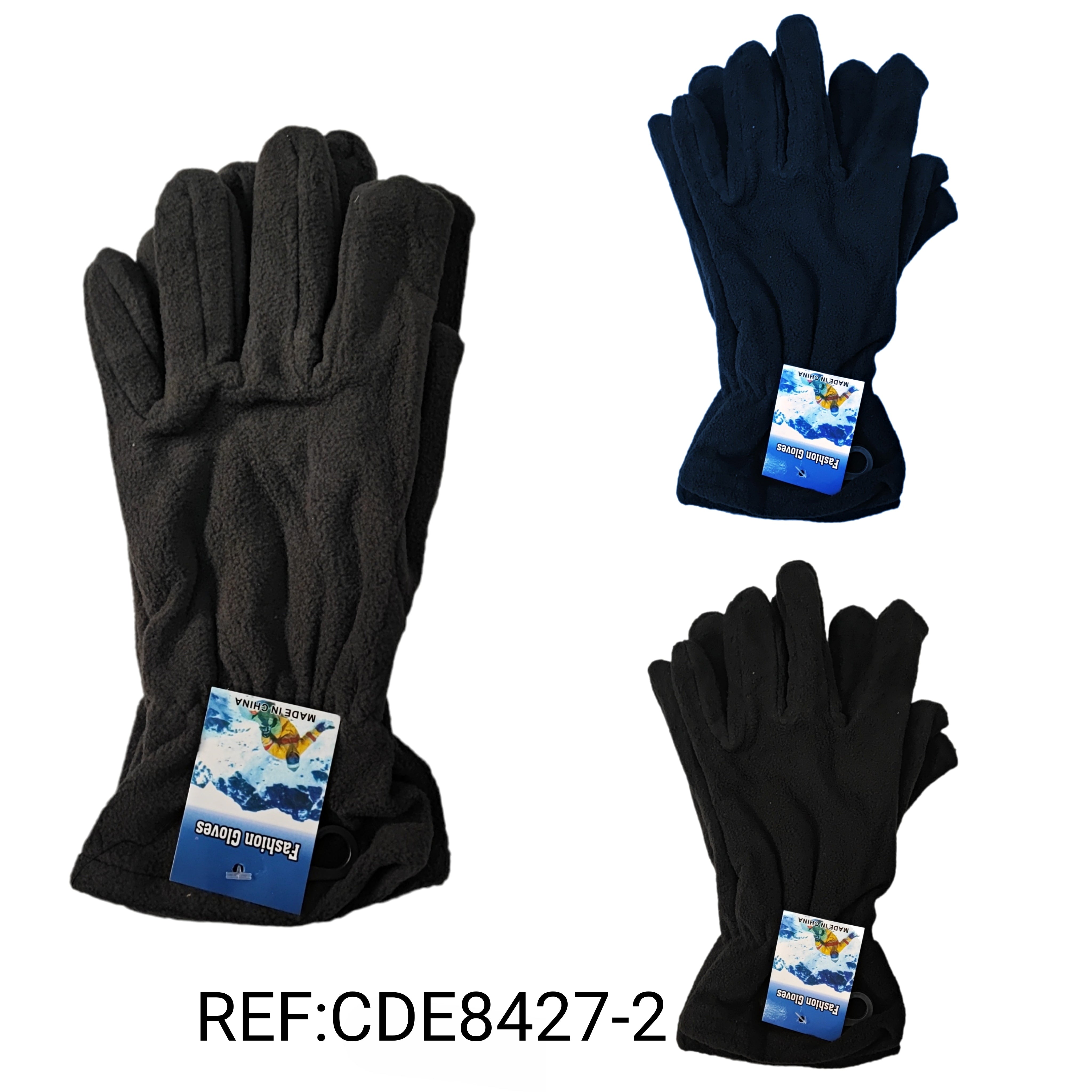 Gants polaires simples homme (x12)