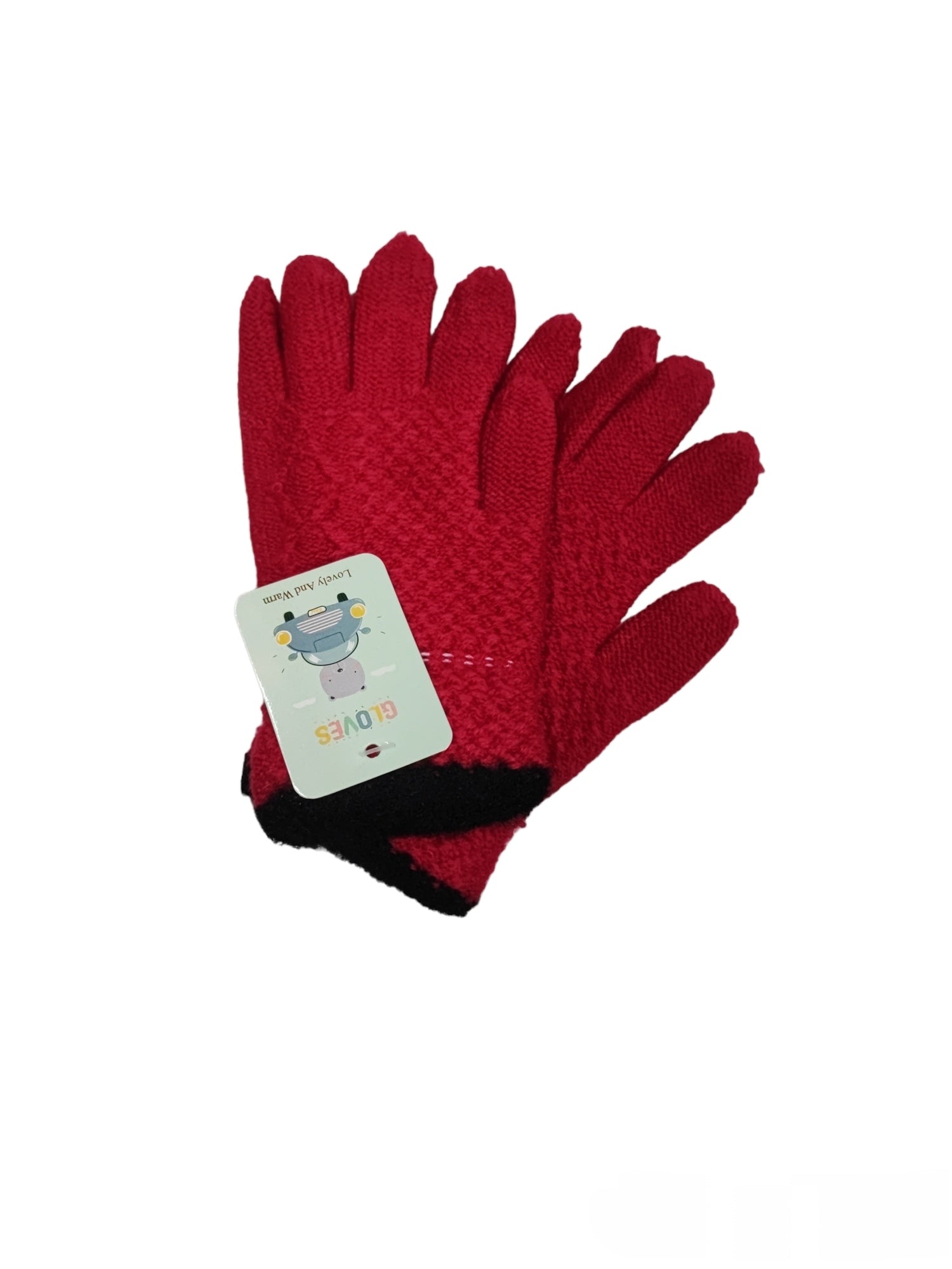 Gants tricots double épaisseur 5/10ans (x12)