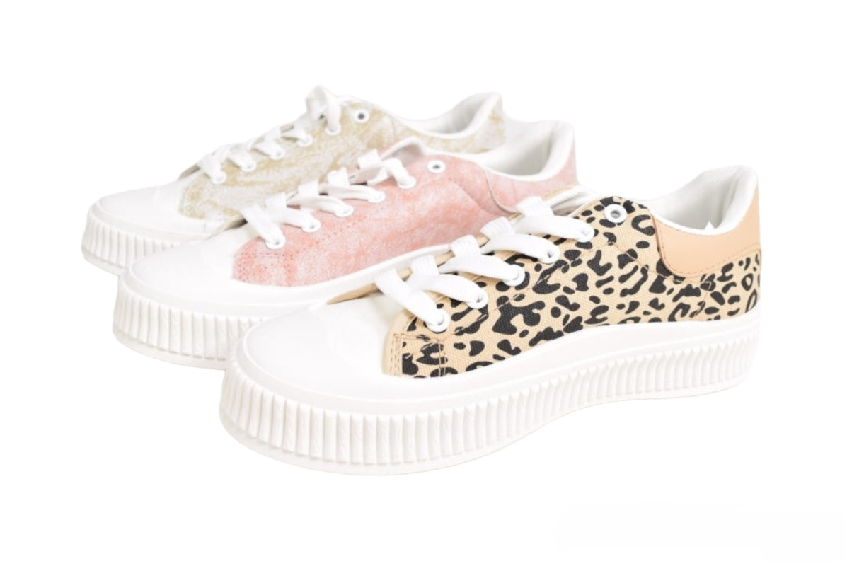 Basket Femme Motif Semelle Épaisse (x12)