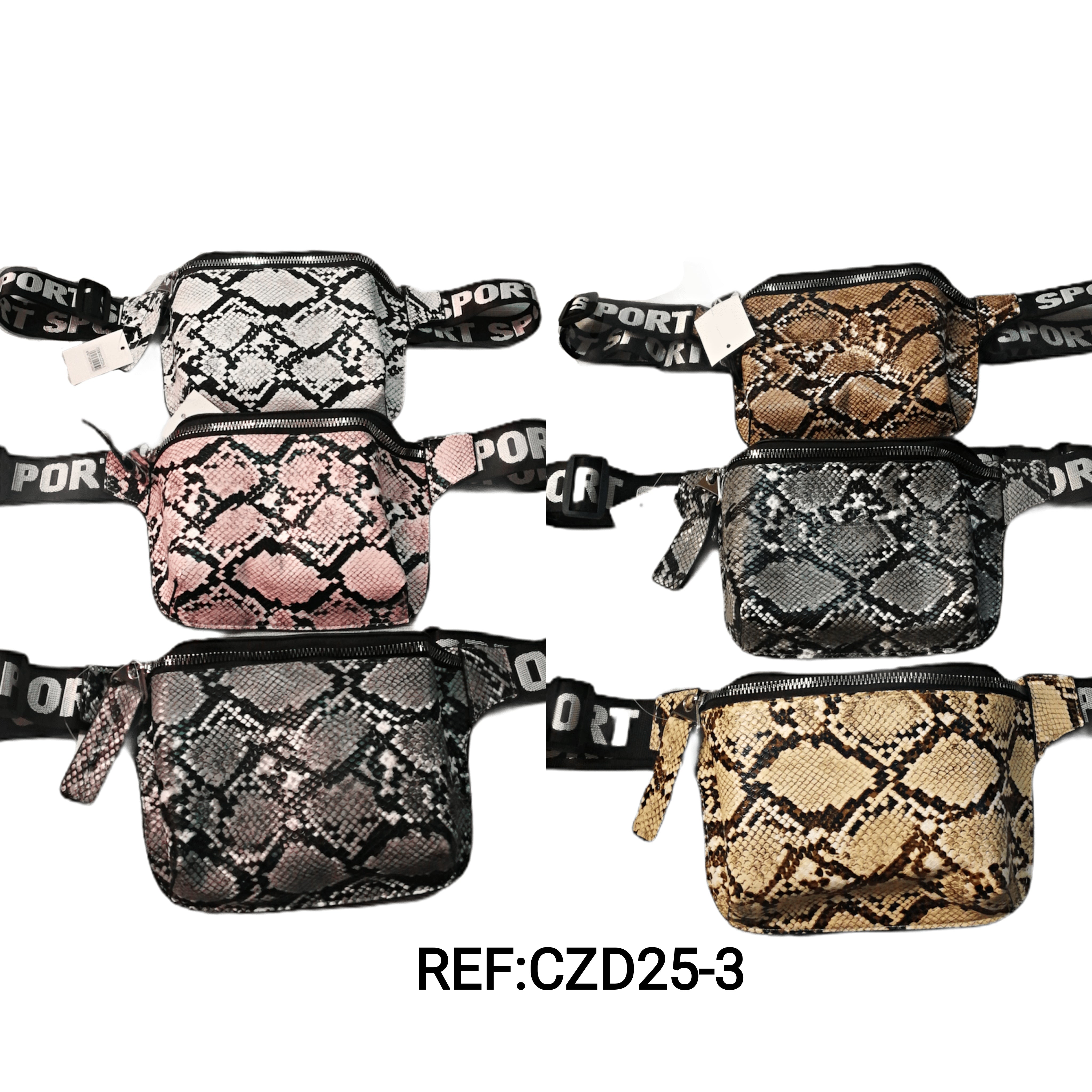Sac banane motif de serpent(x6)