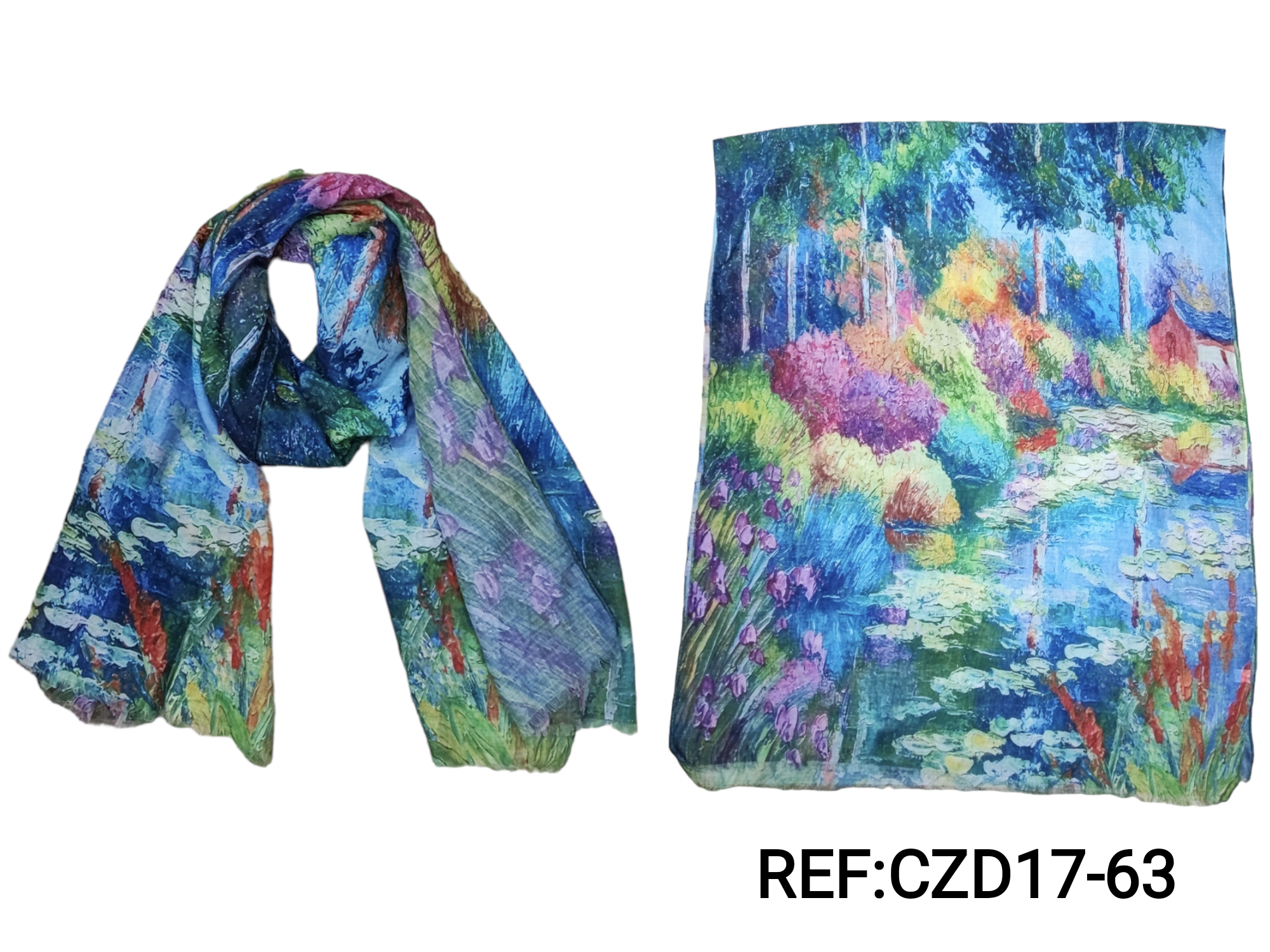 Foulard étole tableau impression (x3)