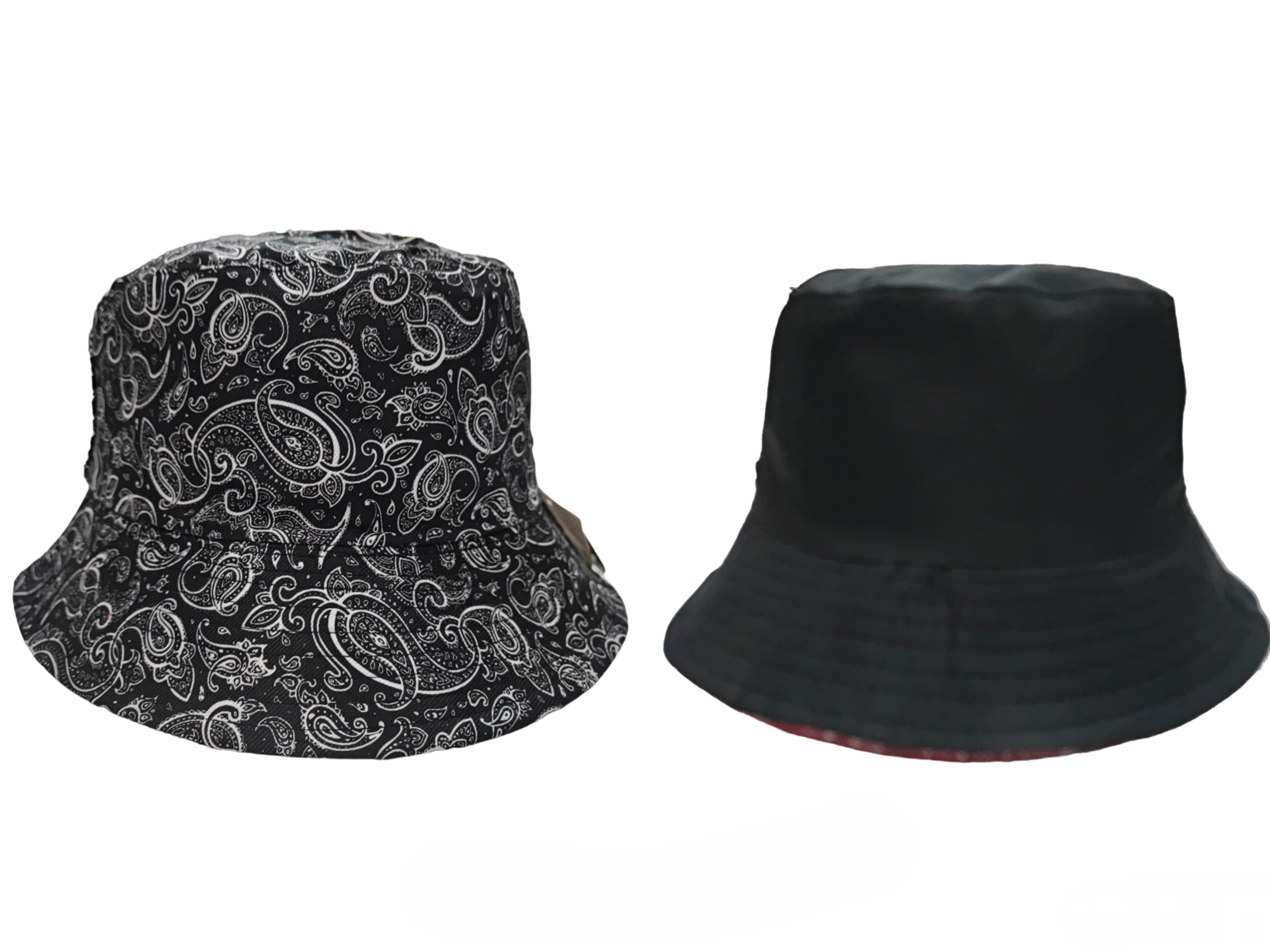 Chapeaux bob réversible motif paisley (x12)