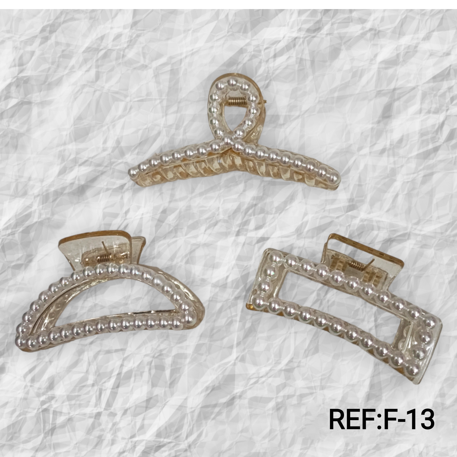 Pince à cheveux perle
Motif mélanger
(X12)