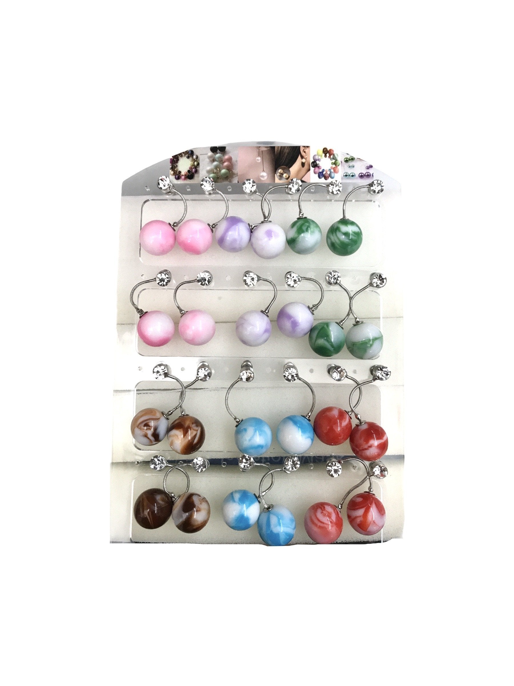 LOT DE 12 - Boucles d'oreilles perle 0,62€/paire | Grossiste-pro