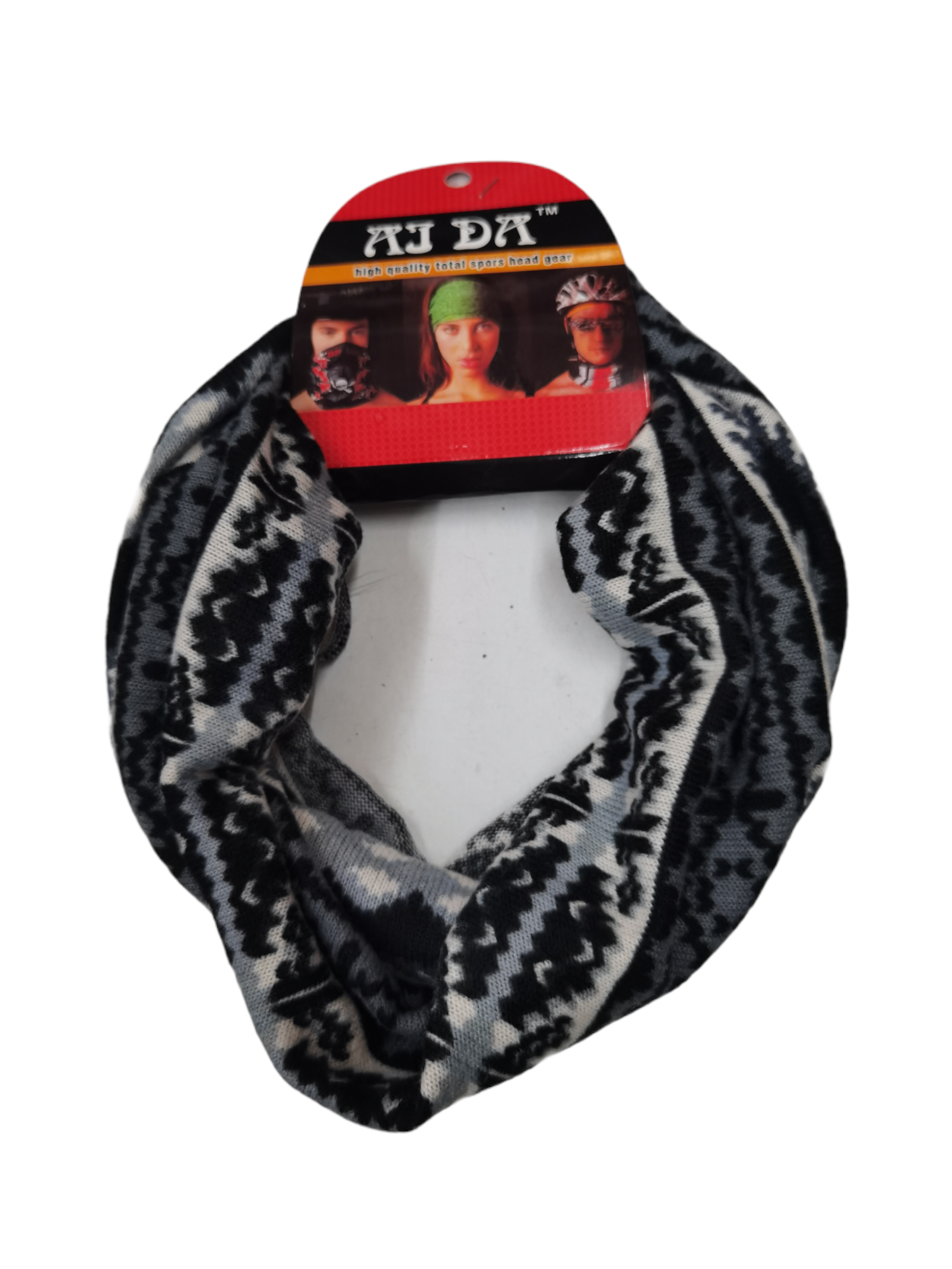 Snood 2-en-1 tour de cou Bandeau motif (x12)