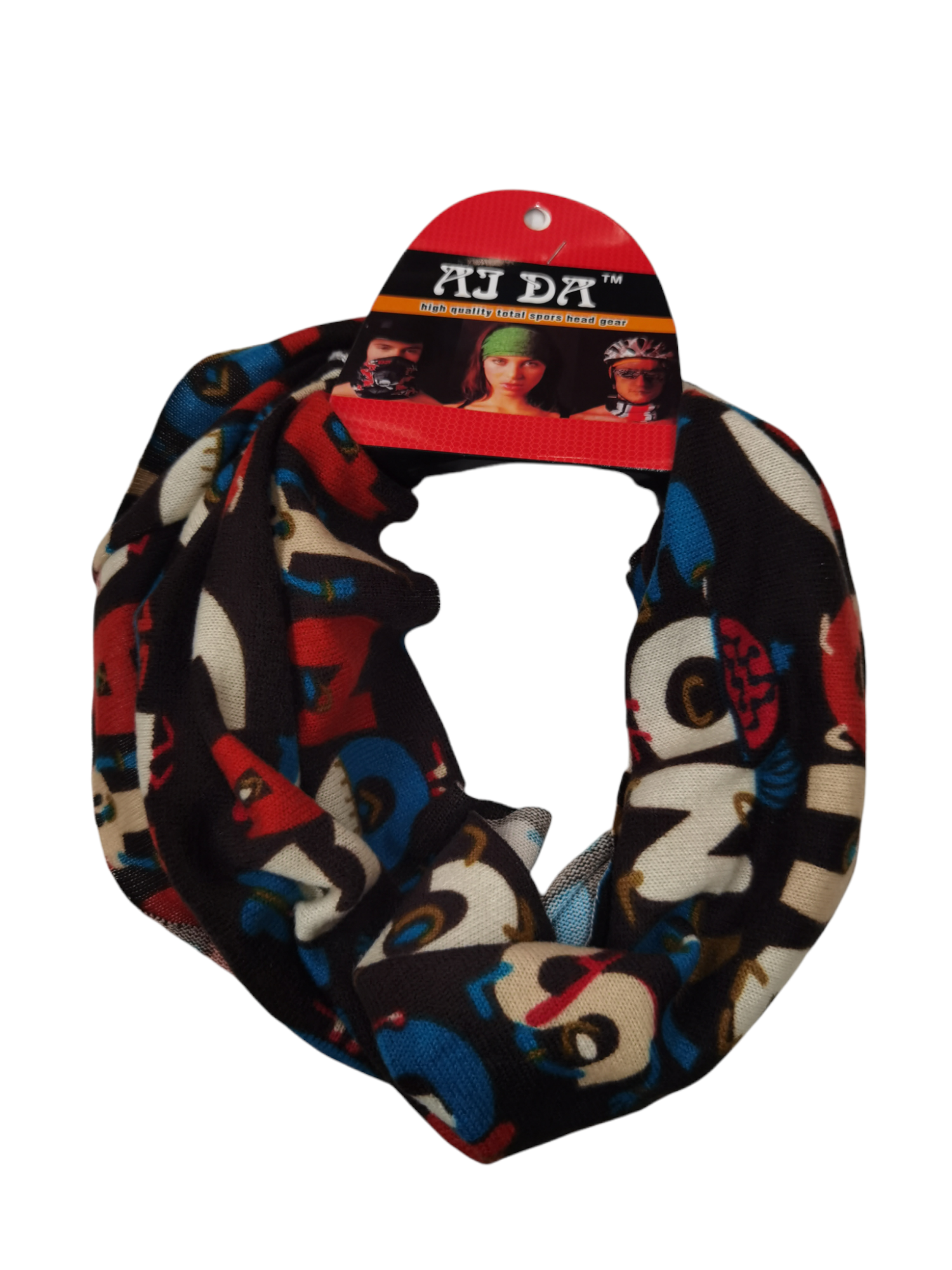 Snood 2-en-1 tour de cou Bandeau motif (x12)