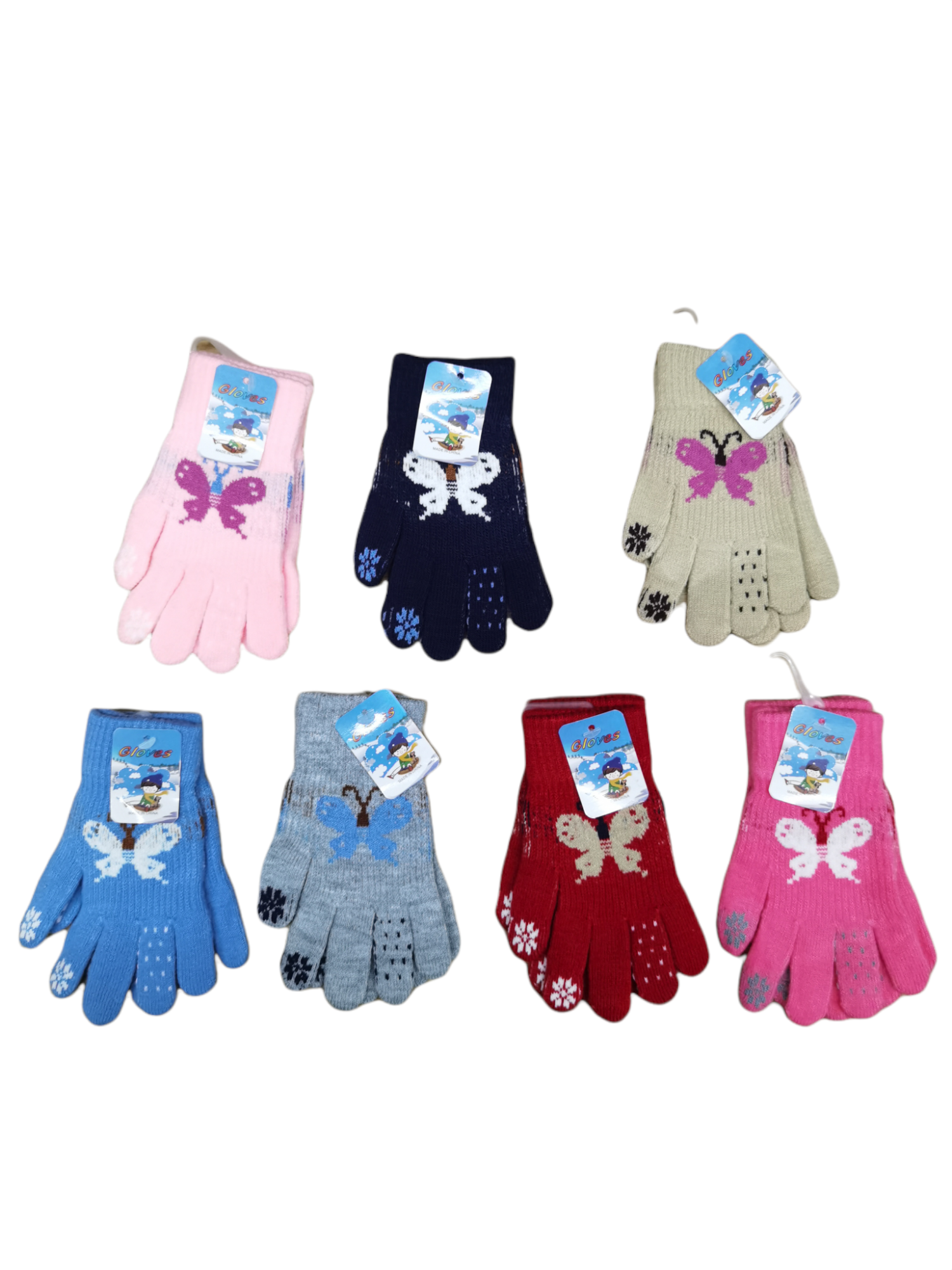 Gants enfant motif papillon 5/10ans (x12)#7