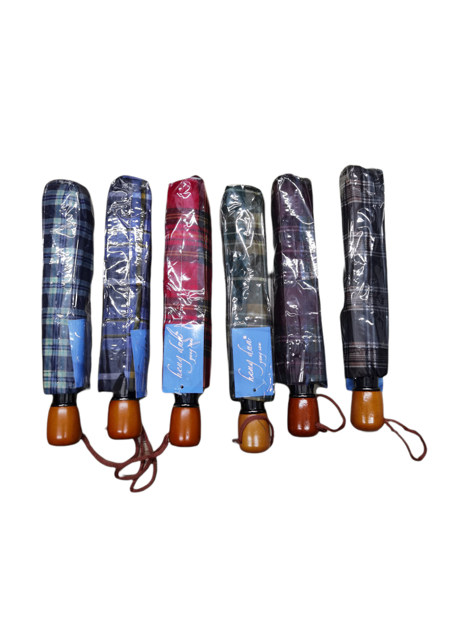 Parapluie automatique motif tartan carreaux (x12) #3603