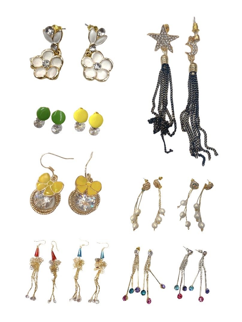 LOT DE 12 - Boucles d'oreilles strass 2,00€/paire | Grossiste-pro
