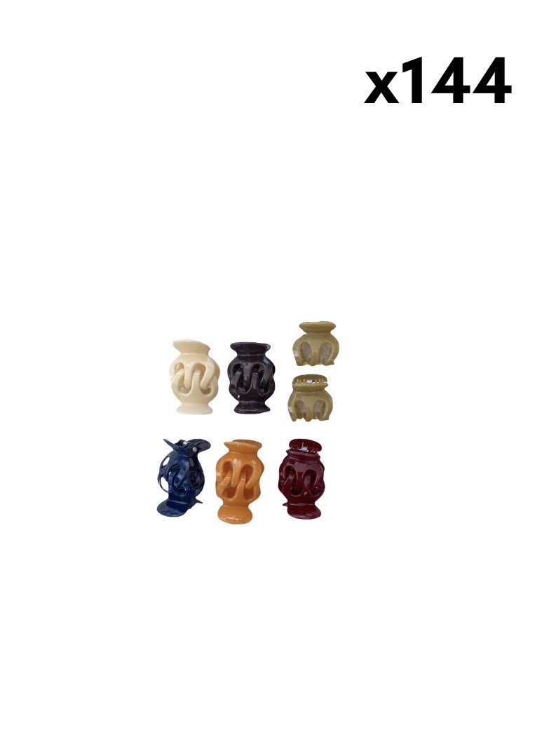 LOT DE 12 PAQUETS - mini pinces crabes cheveux (x12) 0,40€/paquet | Grossiste-pro