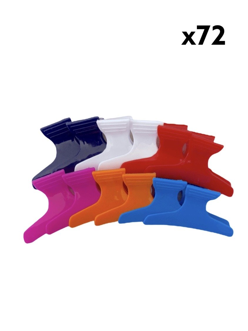 LOT DE 6 PAQUETS - Pinces crabes unicolore (x12) 1,50€/paquet | Grossiste-pro