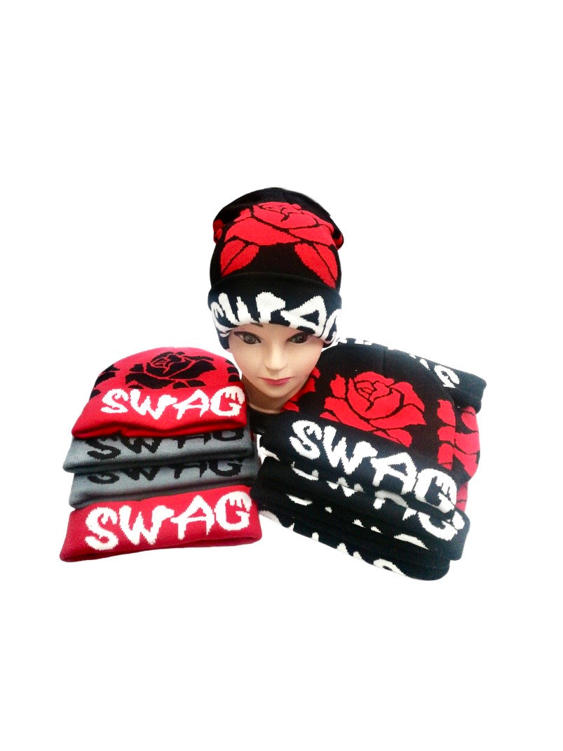 Bonnet motif rose Swag (x12)