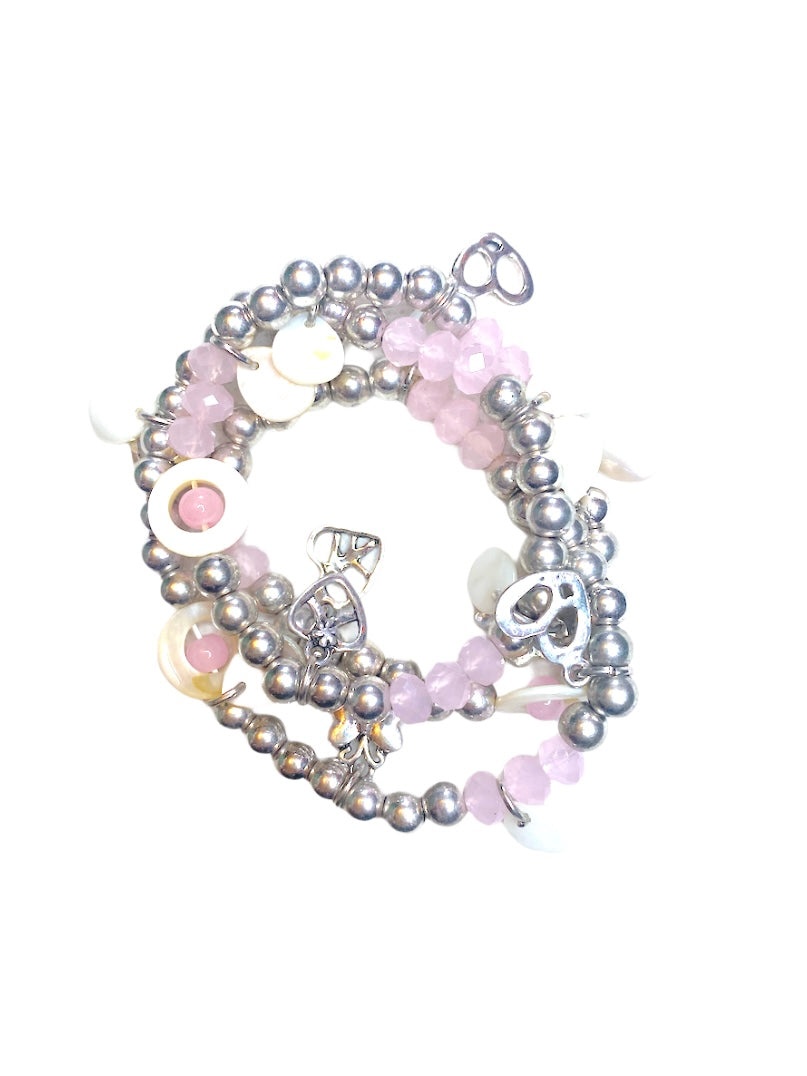 Bracelet fantaisie triple tour #2028-32