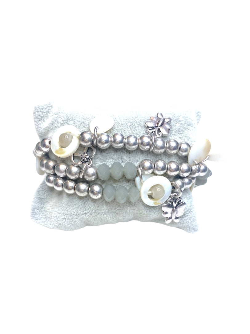 Bracelet fantaisie triple tour #2028-33