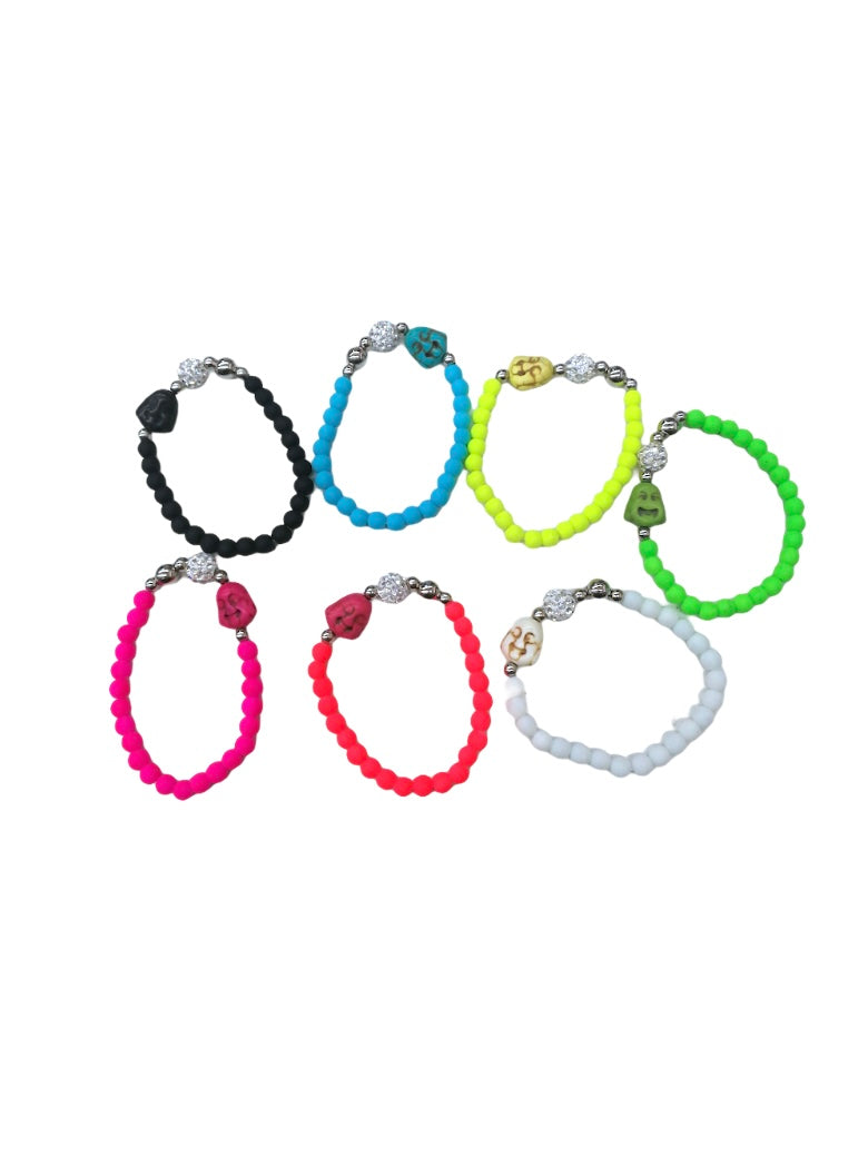 Pack Bracelet fantaisie fluo Buddha #PCB002 (x20)