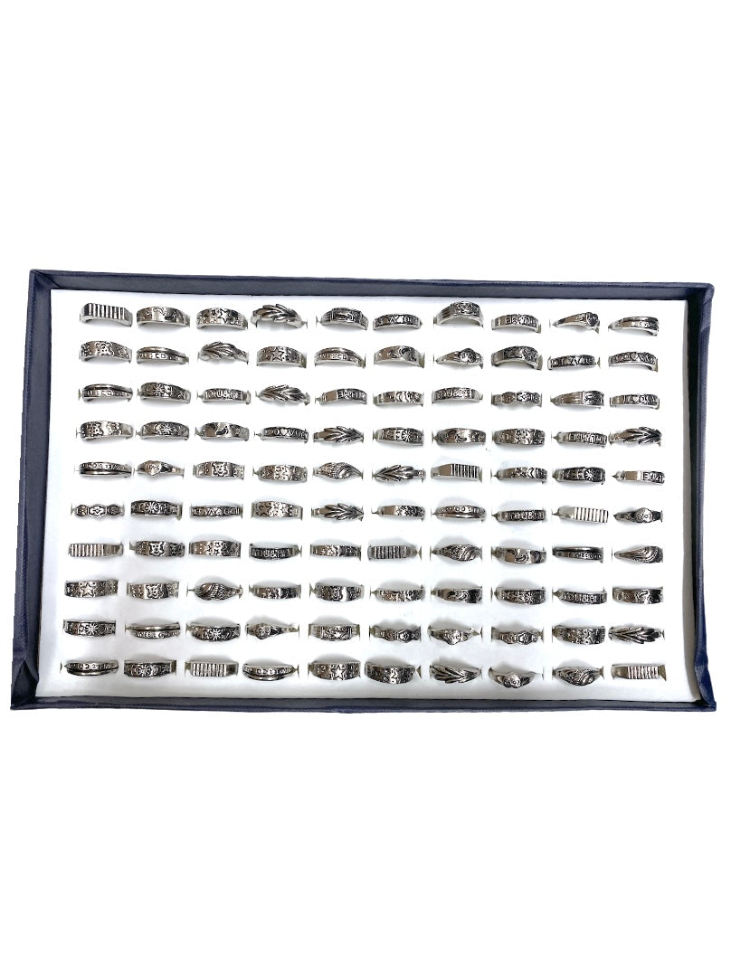 Boîte bague fantaisie simple femme (x100)