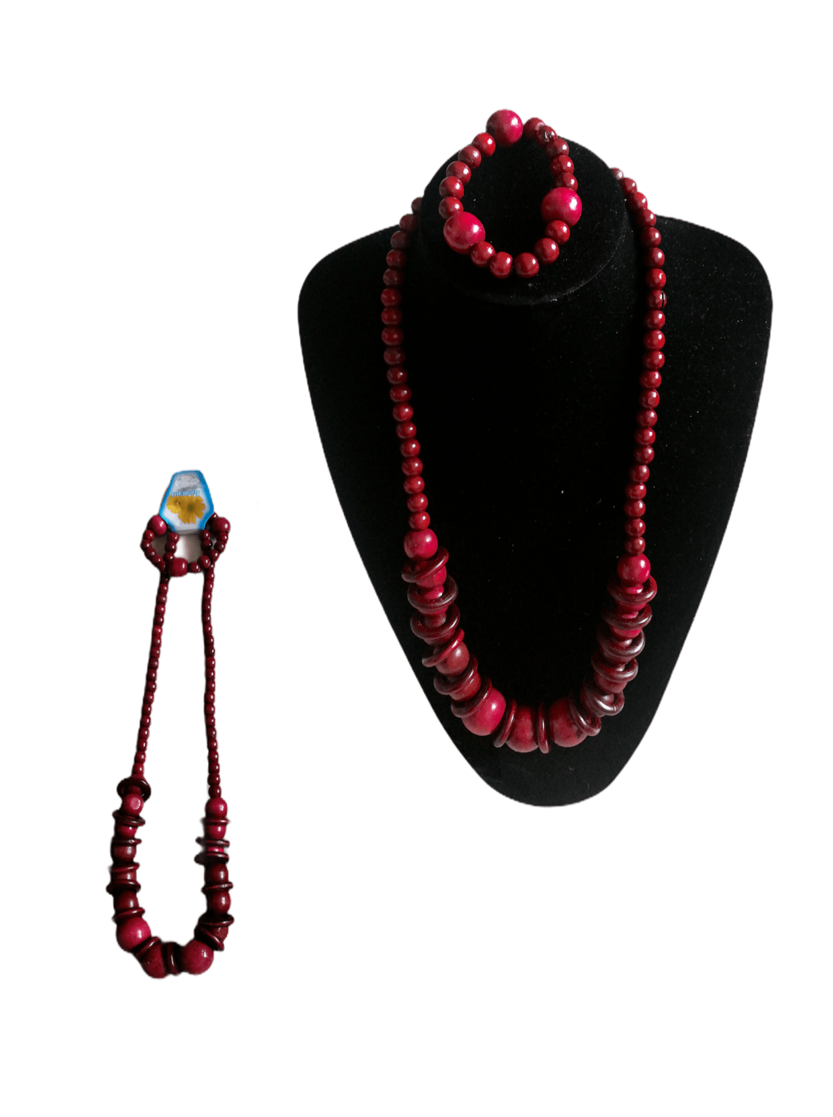 LOT DE 12 - Parure Collier Bracelet bois 1,50€/unité | Grossiste-pro