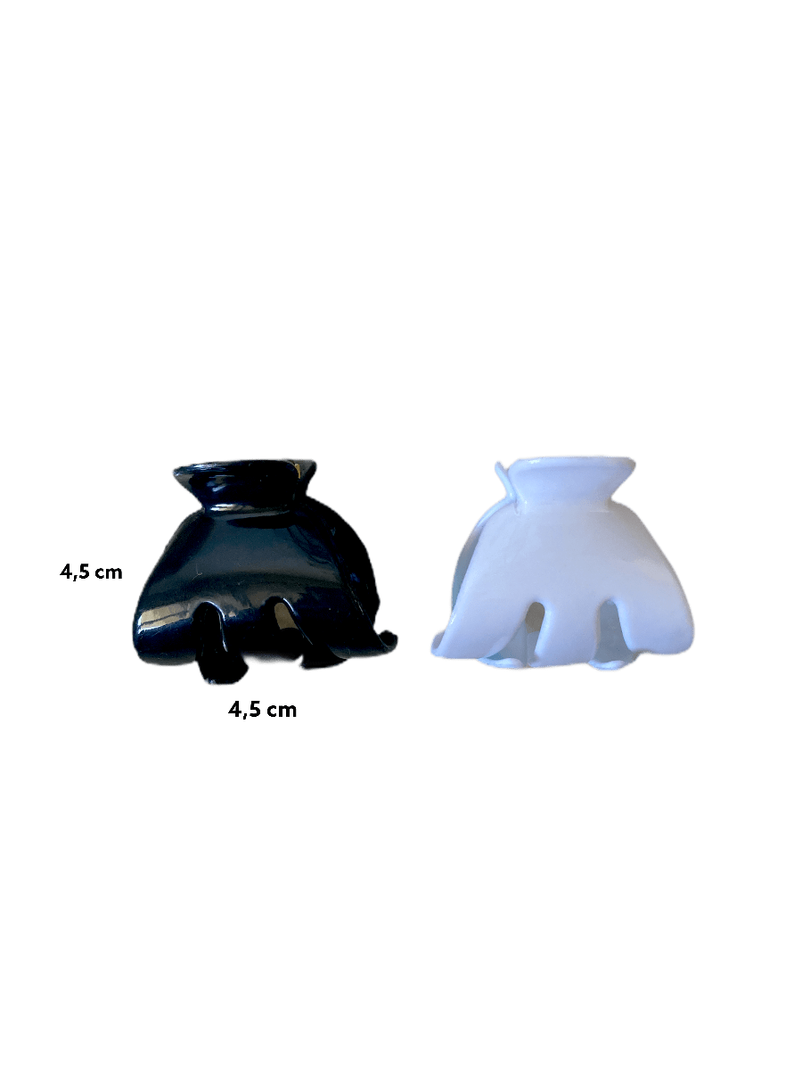 LOT DE 6 PAQUETS - petites Pinces crabes cheveux noir et blanc (x12) 2,50€/paquet | Grossiste-pro