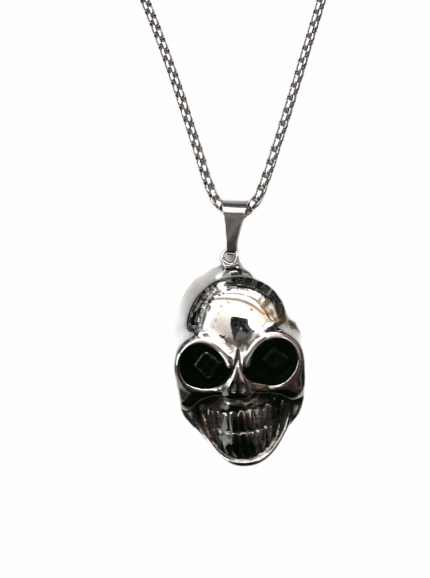 HOMME - LOT DE 2 - Collier pendentif tête de mort 5,00€/unité | Grossiste-pro