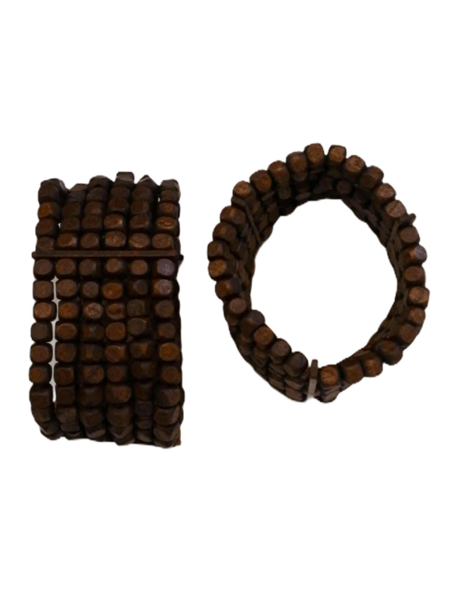 LOT DE 6 - Bracelets femme manchette bois foncé 1,60€/unité | Grossiste-pro