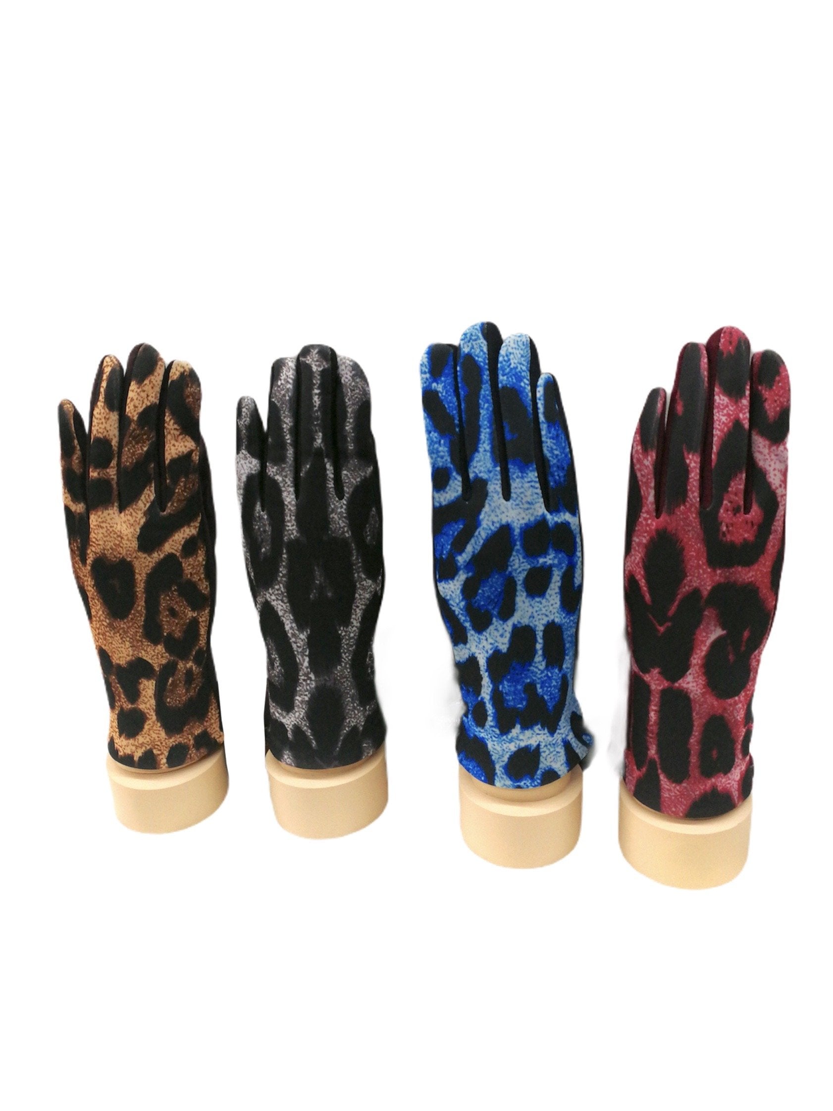 Gants tactiles motif léopard doublure (x12) 3,50€/paire | Grossiste-pro