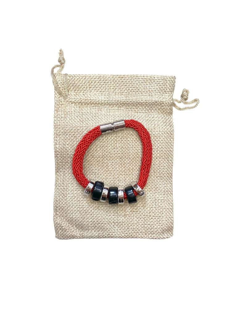 Bracelet fantaisie tresse rond couleurs mélange #ZBR120(x12)