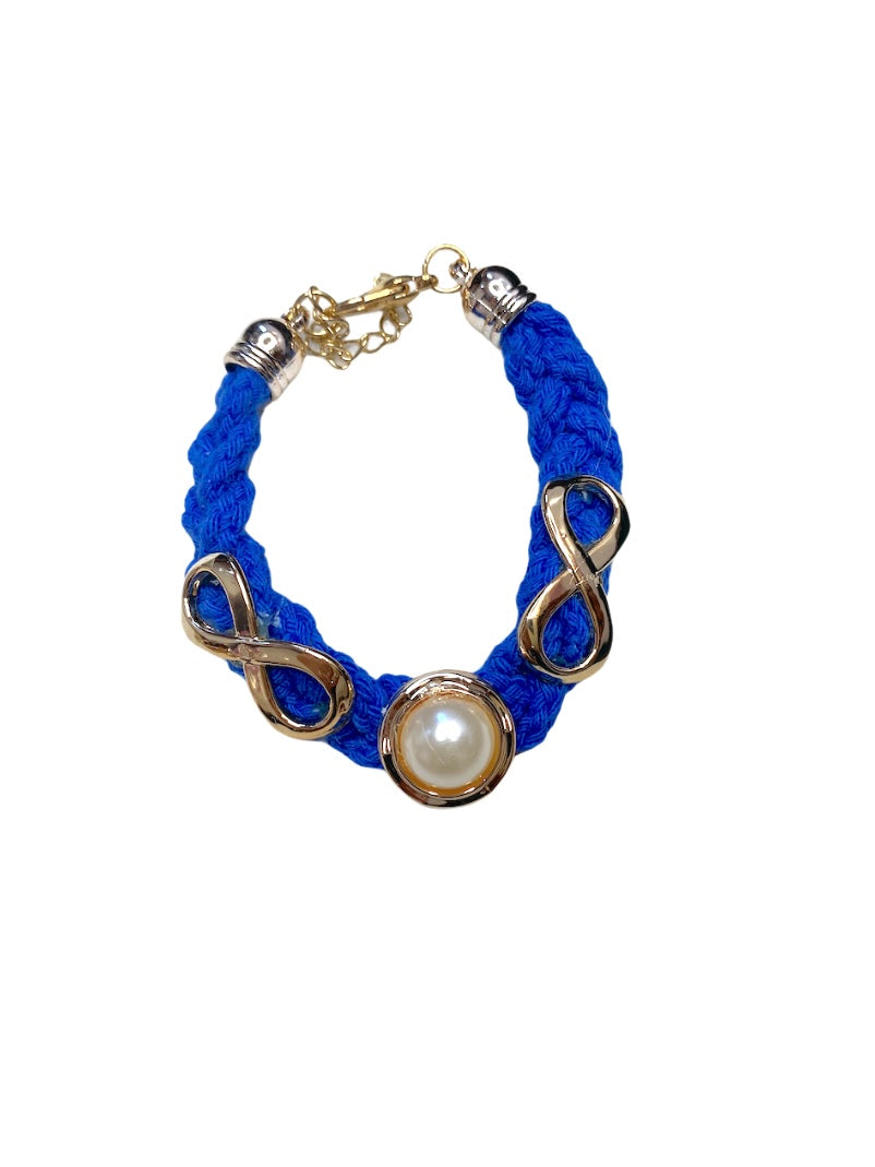 Bracelet tissu tresse ruban couleurs mélangées (x12)