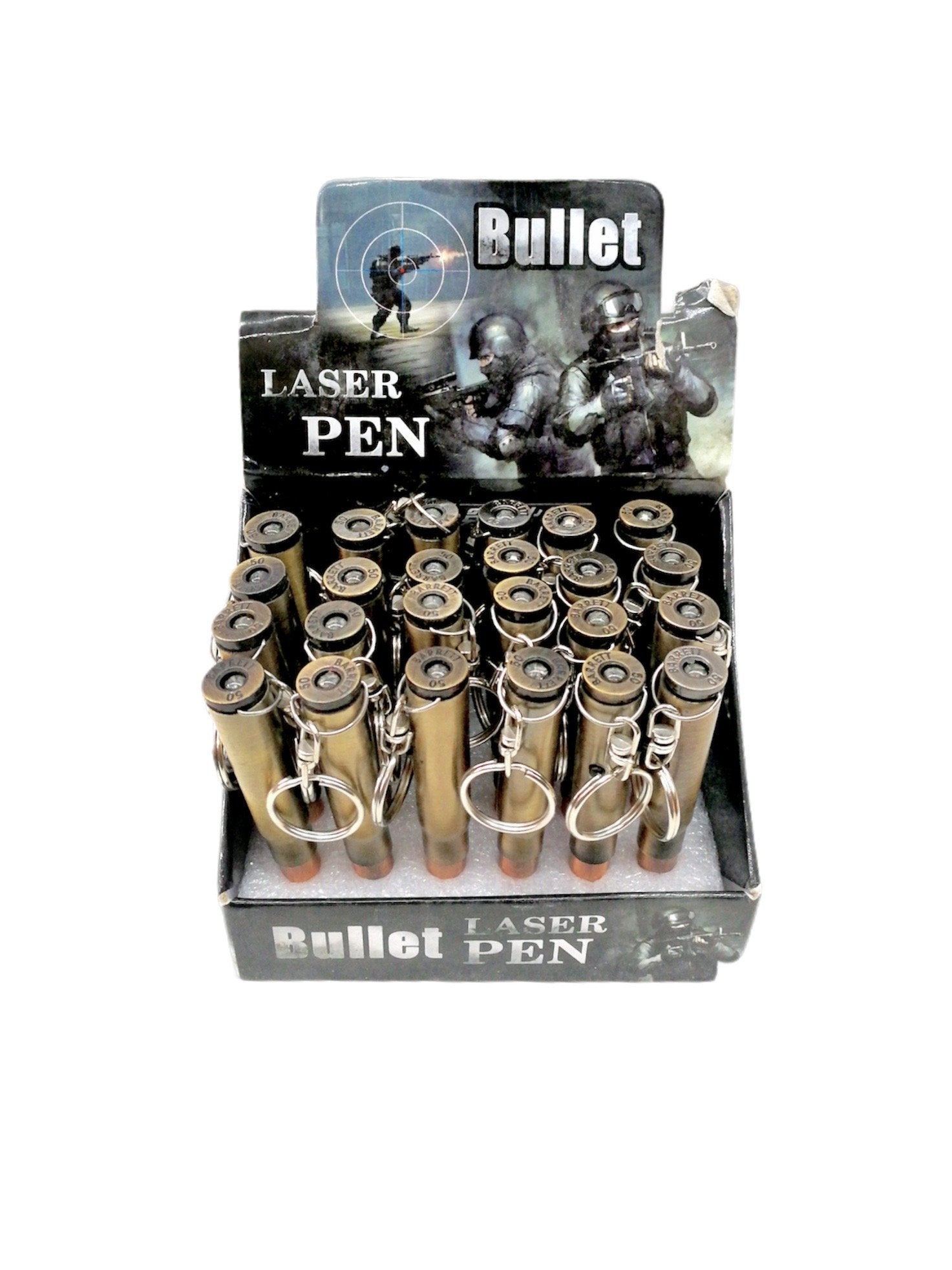 LOT DE 24 - Stylo Porte-clé forme missile 1,00€/unité | Grossiste-pro