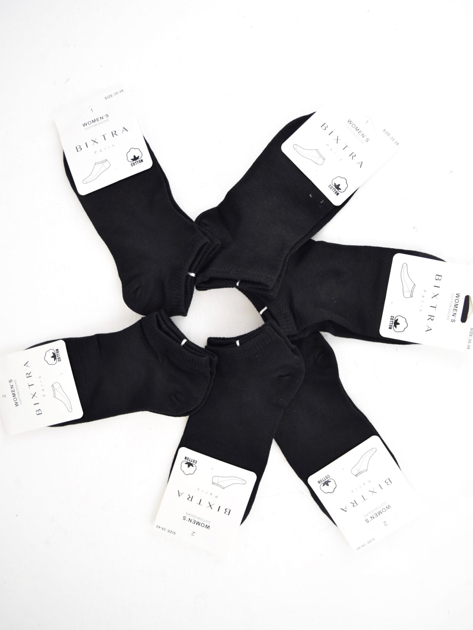 1 Paquet de 12 paires Chaussettes Femme Blanc (x2) - Grossiste France -  Grossiste en ligne