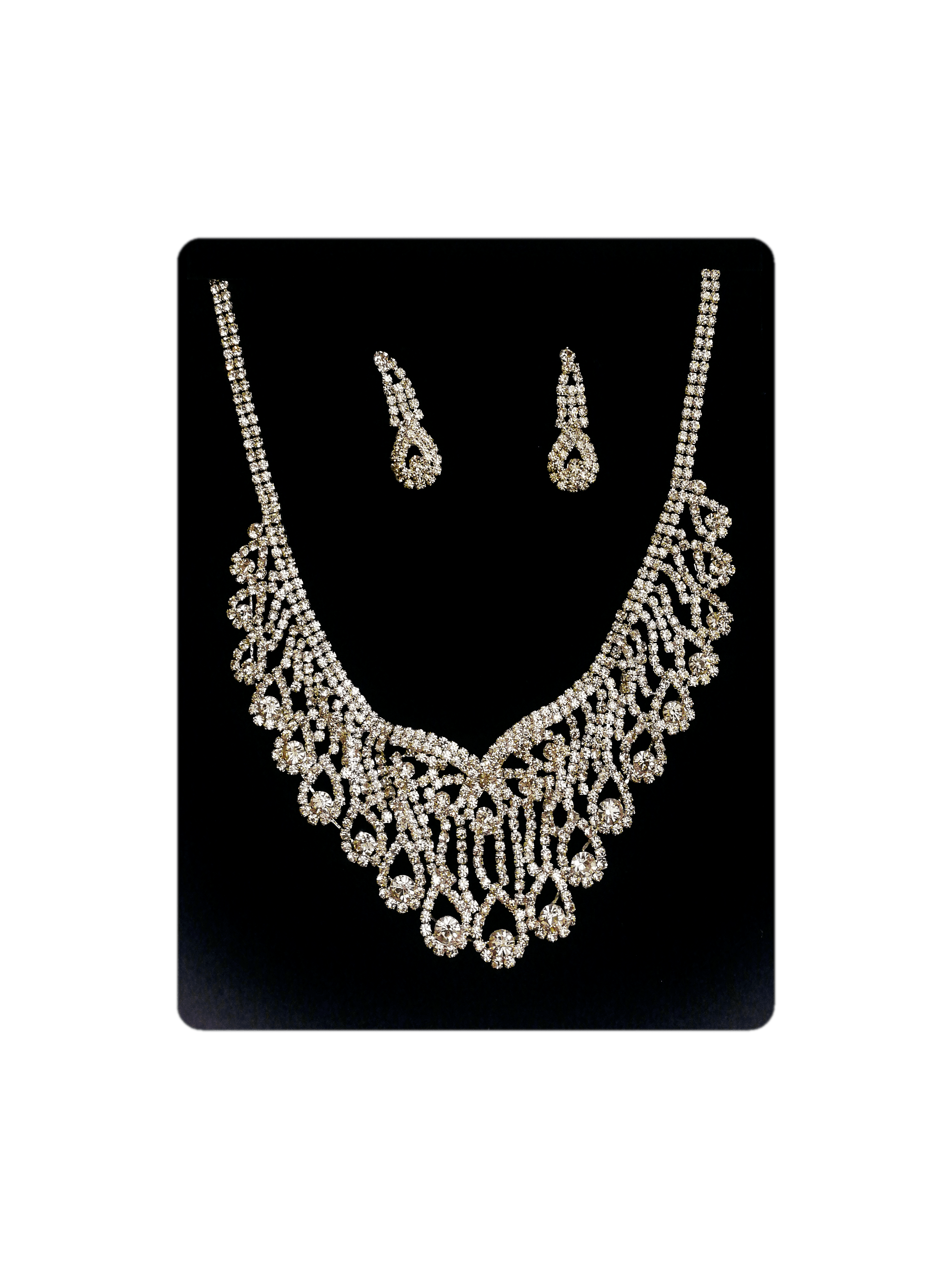MARIAGE - Parure Arielle (Collier + Boucles d'oreilles) | Grossiste-pro