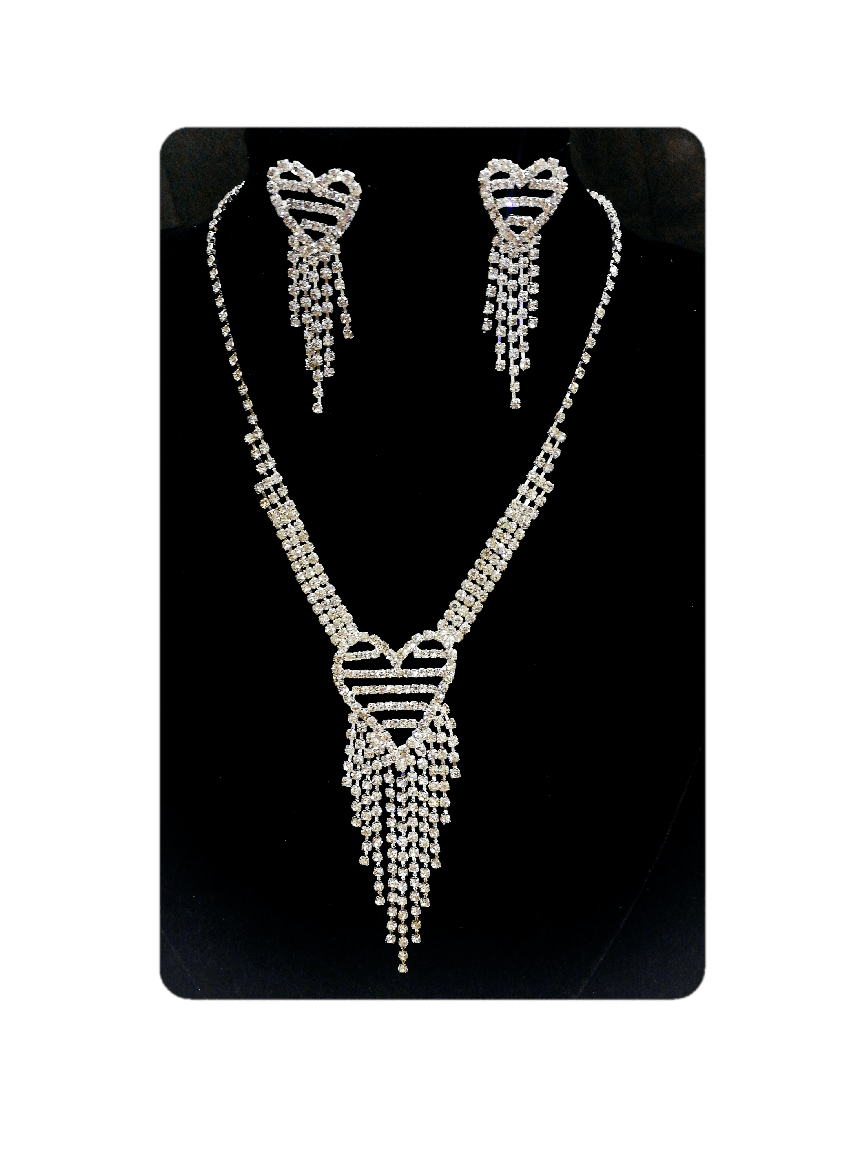 MARIAGE - Parure Sandrine (Collier + Boucles d'oreilles) | Grossiste-pro