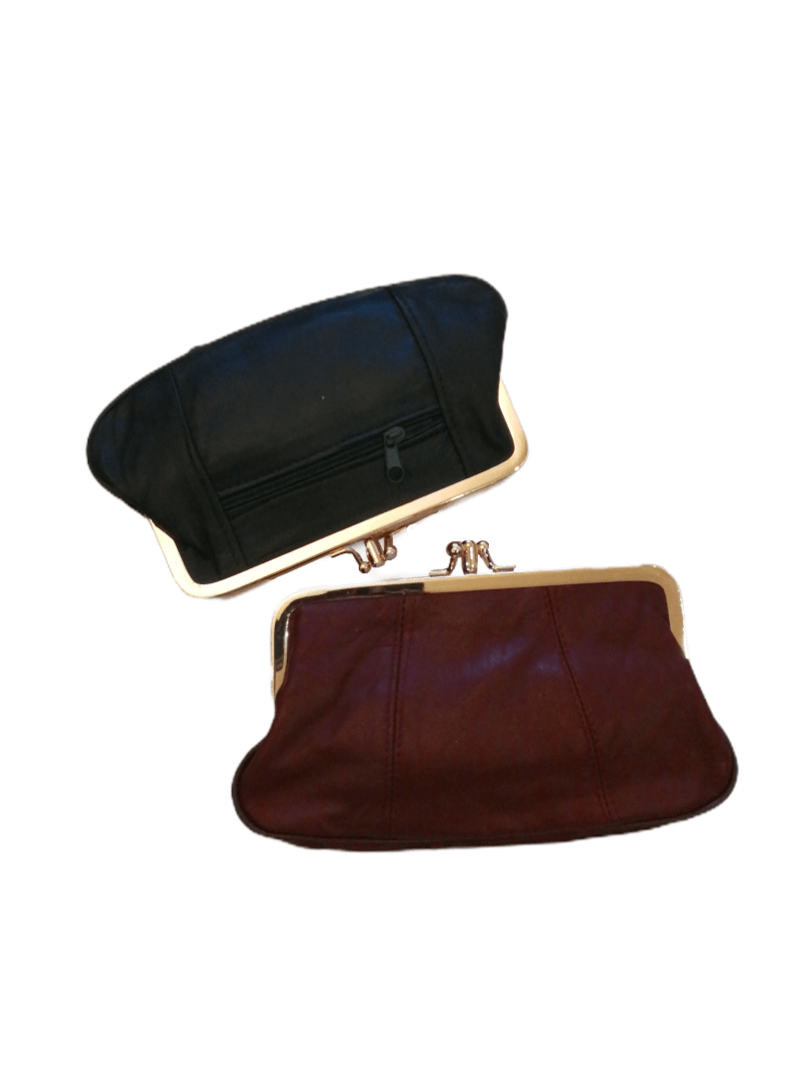 Porte-monnaie bourse Γ fermoir Cuir agneau (x12)