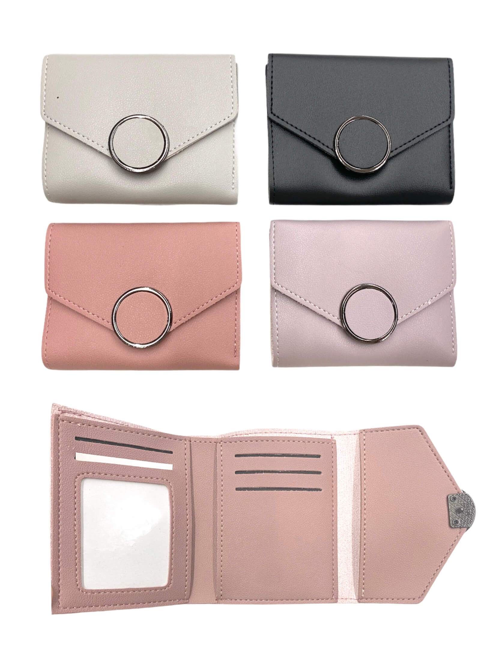 LOT DE 12 - Portefeuille compact femme 2,50€/unité | Grossiste-pro