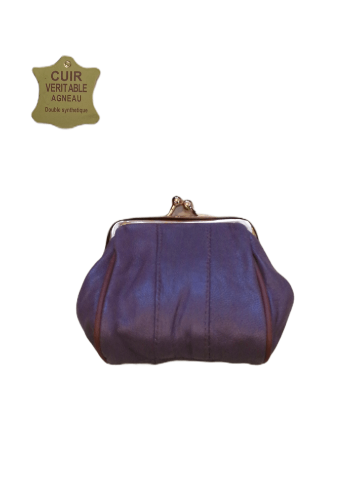 Porte-monnaie bourse 100% Cuir agneau (x12)