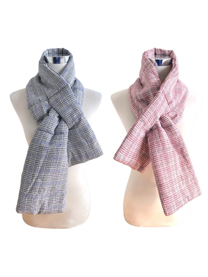 Echarpe col doudoune carreaux (x12) 2,80€/unité | Grossiste-pro