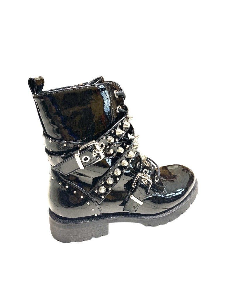 Bottines rock boots verni ROXANE (x12) 18,90€/paire | Grossiste-pro