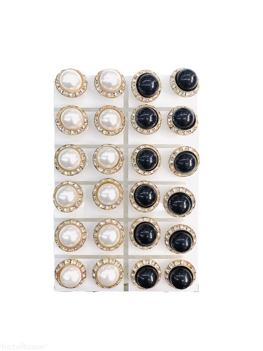 LOT DE 12 - Boucles d'oreilles boule chic 0,62€/paire | Grossiste-pro