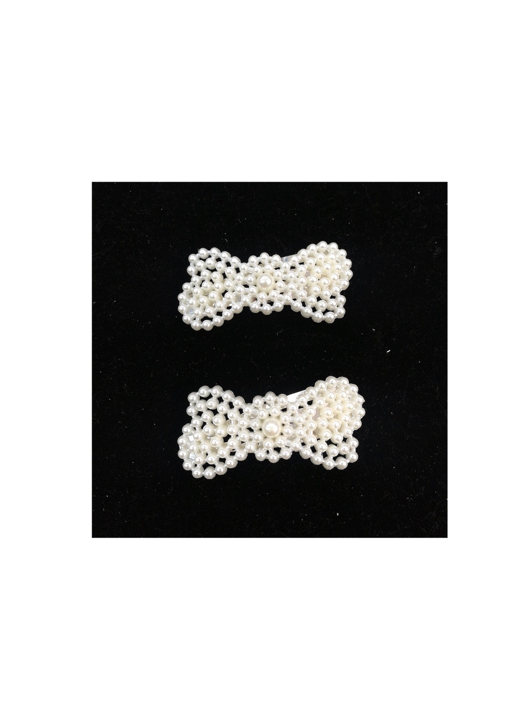 LOT DE 12 - Barrettes Pinces perles noeud papillon 0,60€/unité | Grossiste-pro