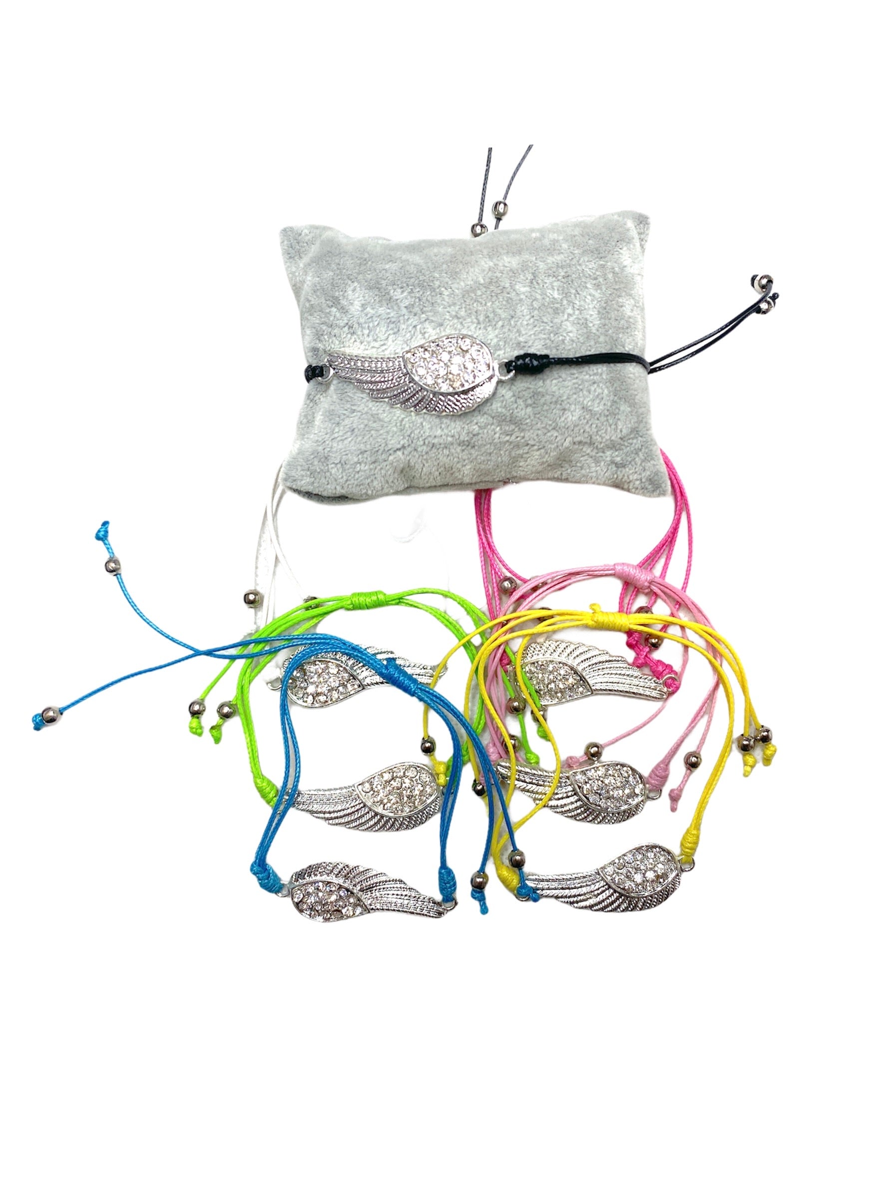 Bracelets ficelle avec motif aile (x12)