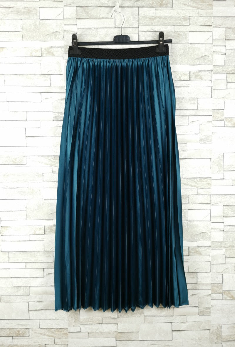jupe plissée satinée