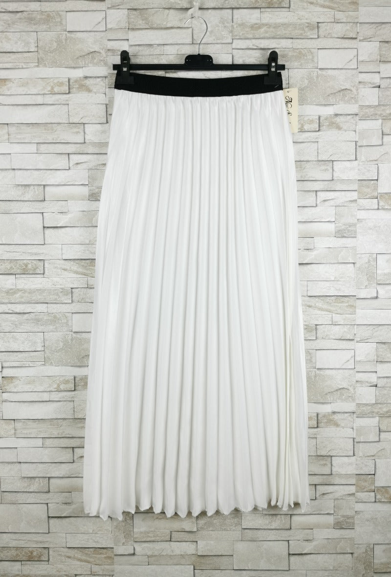 jupe plissée satinée