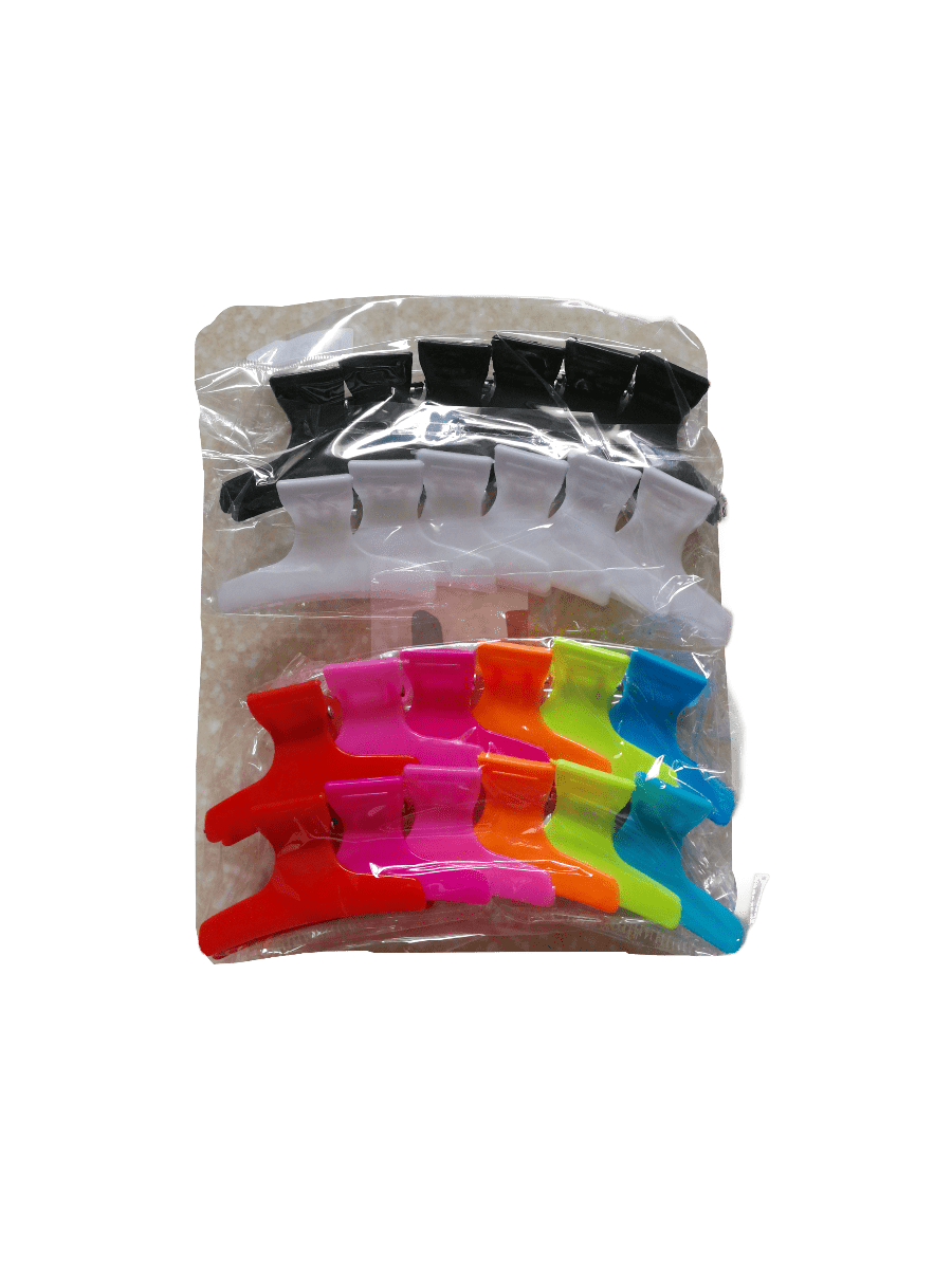 LOT DE 12 PAQUETS - Petites pinces crabes unicolore (x12) 1,00€/paquet | Grossiste-pro