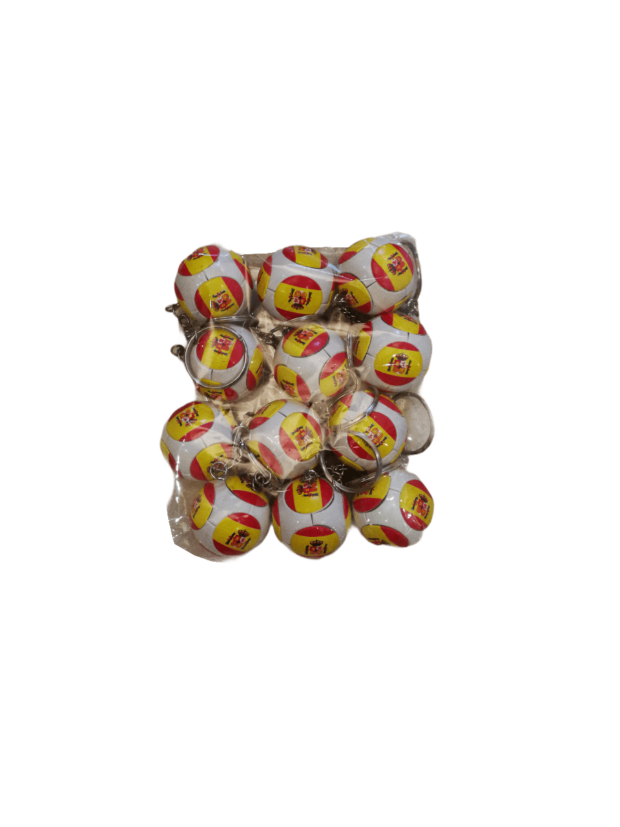 LOT DE 12 - Porte-clé foot drapeau Espagne 0,80€/unité | Grossiste-pro
