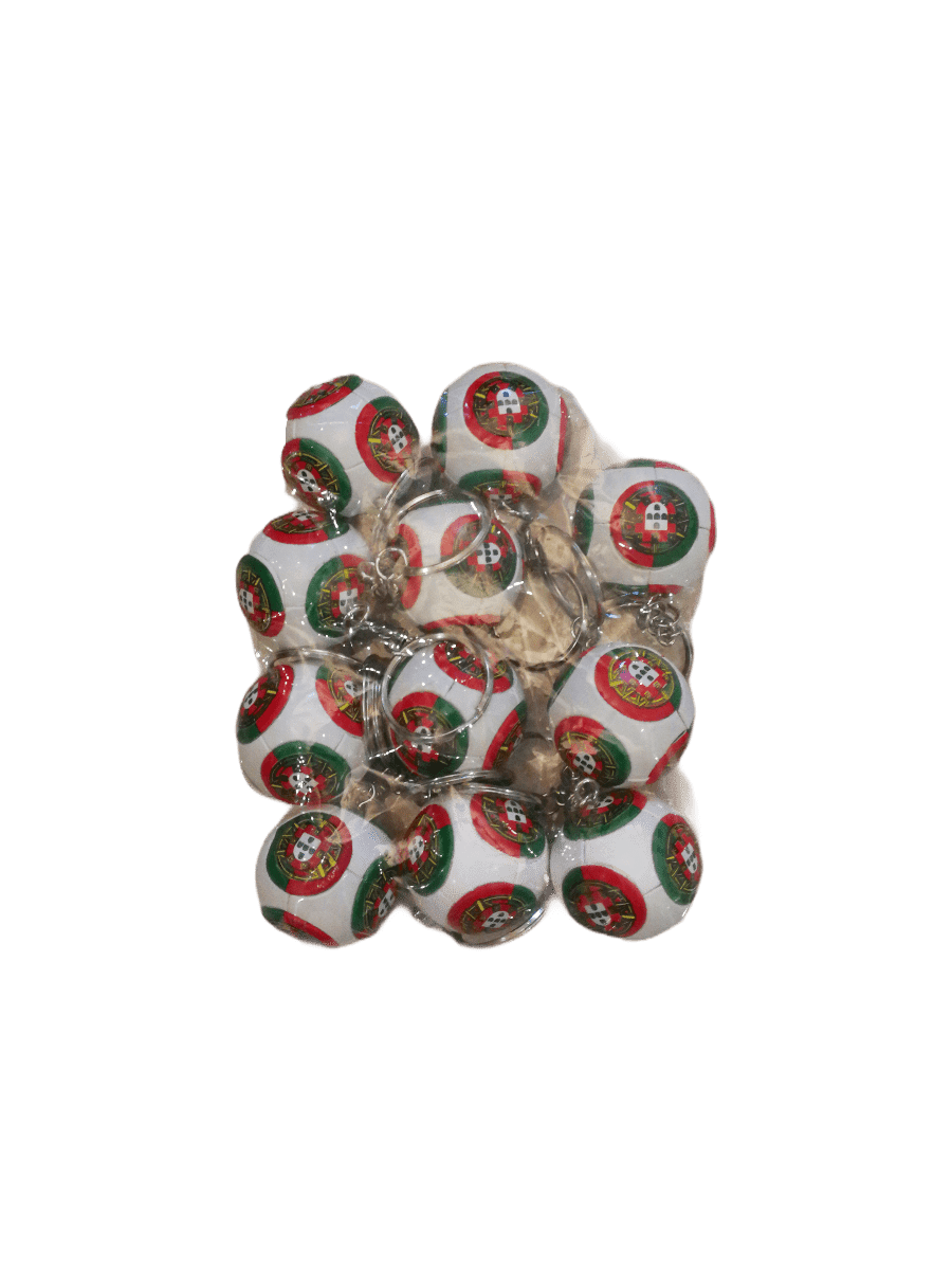 LOT DE 12 - Porte-clé foot drapeau Portugal 0,80€/unité | Grossiste-pro