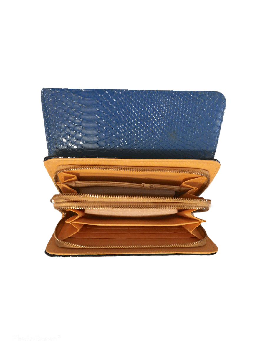 LOT DE 6 - Portefeuille compagnon effet croco brillant 3,50€/unité | Grossiste-pro