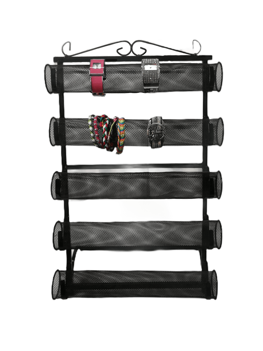 Présentoir Bracelets en métal noir à 5 niveaux | Grossiste-pro