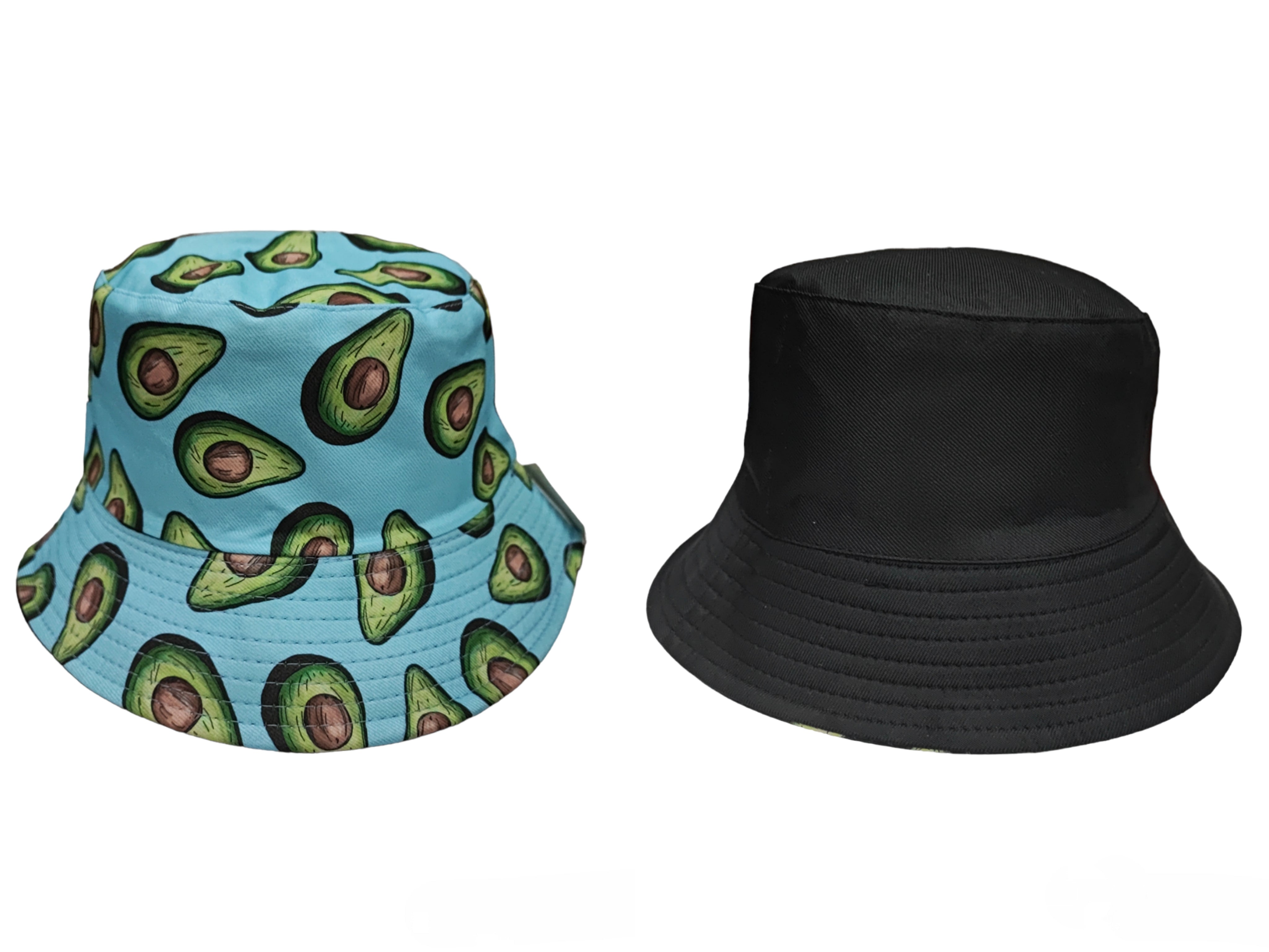 Chapeaux bob réversible motif avocat (x12)