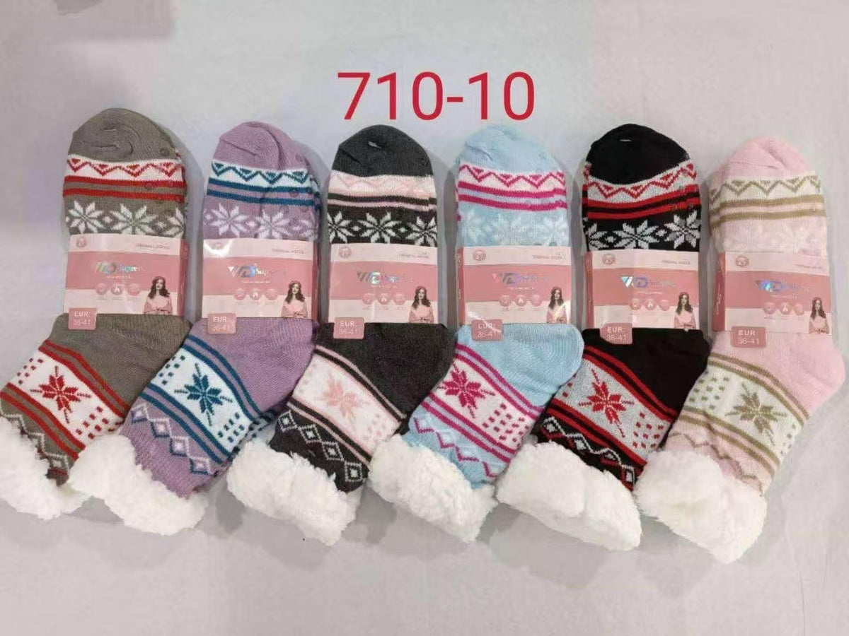 FEMME Chaussettes fourrées  Hiver  T36-41 (x12)#10
